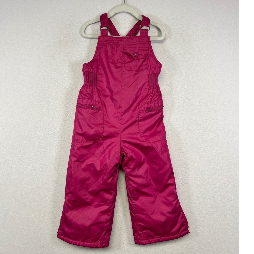 Wintercore Old Navy Kids 2T Pink Insulated Fleece Lined Snow Bib‎ Overalls